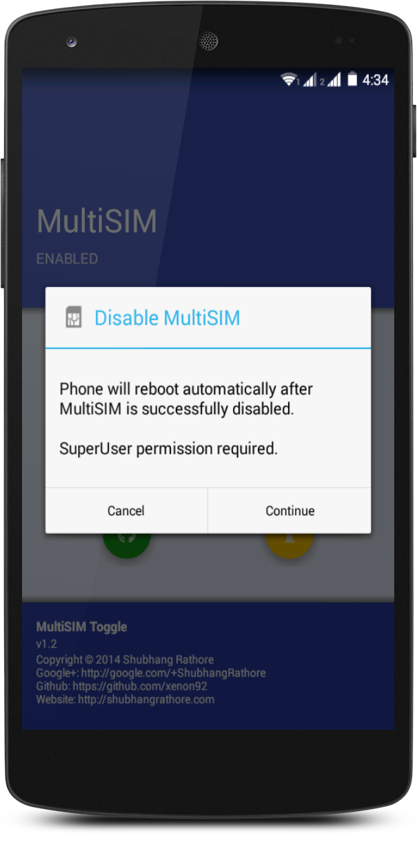 MultiSIM Toggle - Ứng dụng bật / tắt tính năng đa SIM trực tiếp